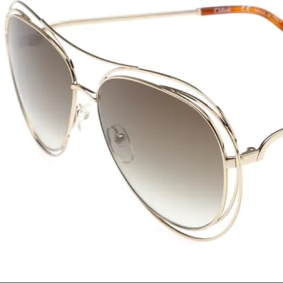 Chloe 61mm Aviator Sunglasses main image 4